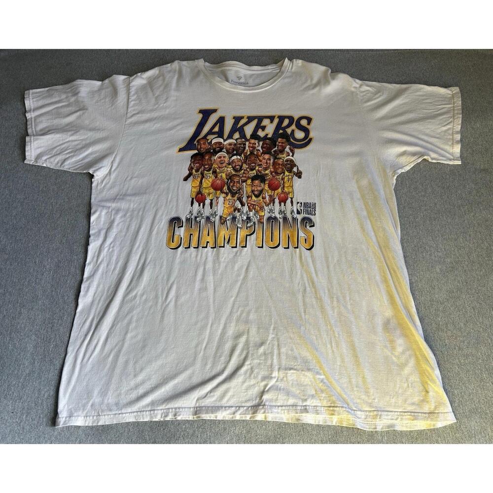 Los Angeles Lakers Nba Finals Champions Caricature T Shirt Sz 3Xl